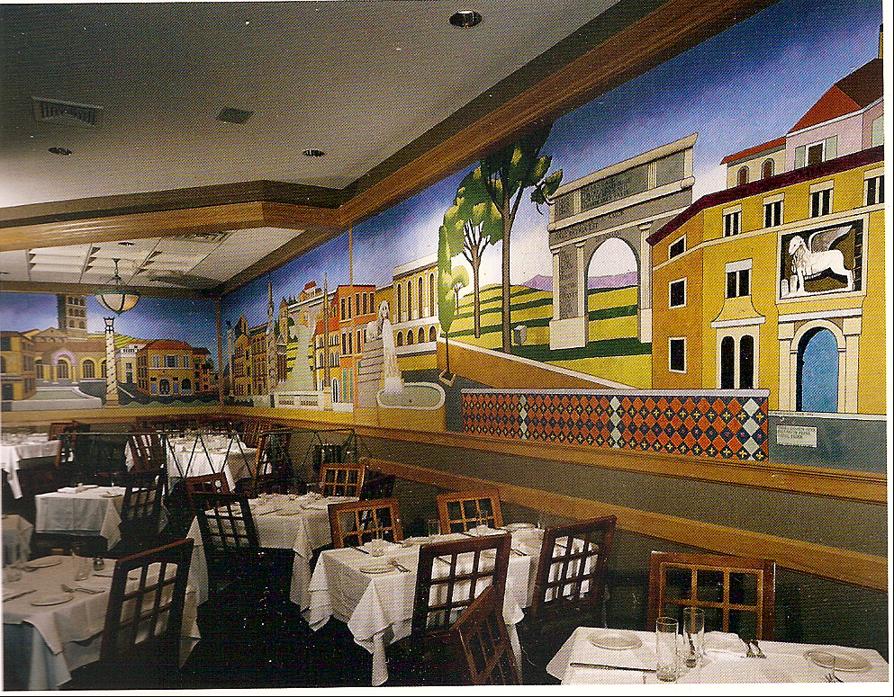 Eccoci! mural in Peppercorn's Grill, Hartford, CT