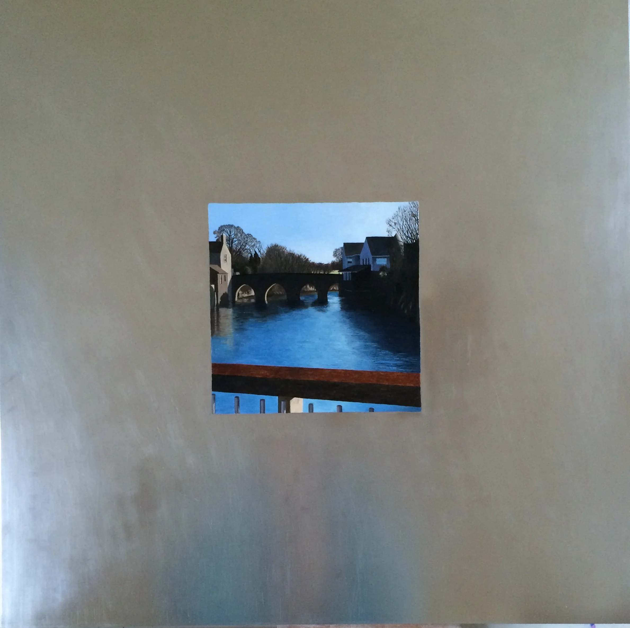 Trim 2. oil on aluminum, 22 x 22" This is a slightly different point of view from the first drawing.
