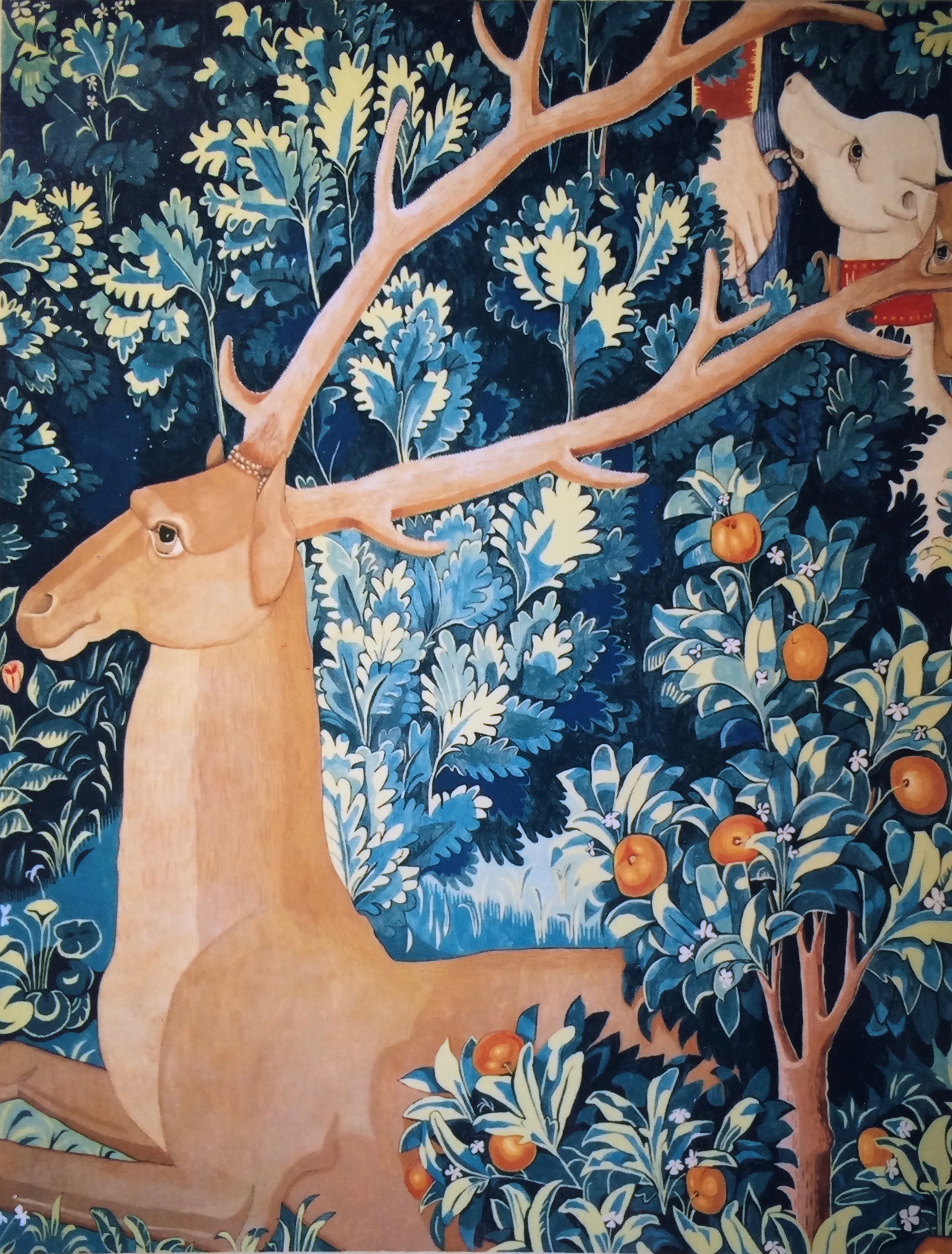 Unicorn tapestry murals