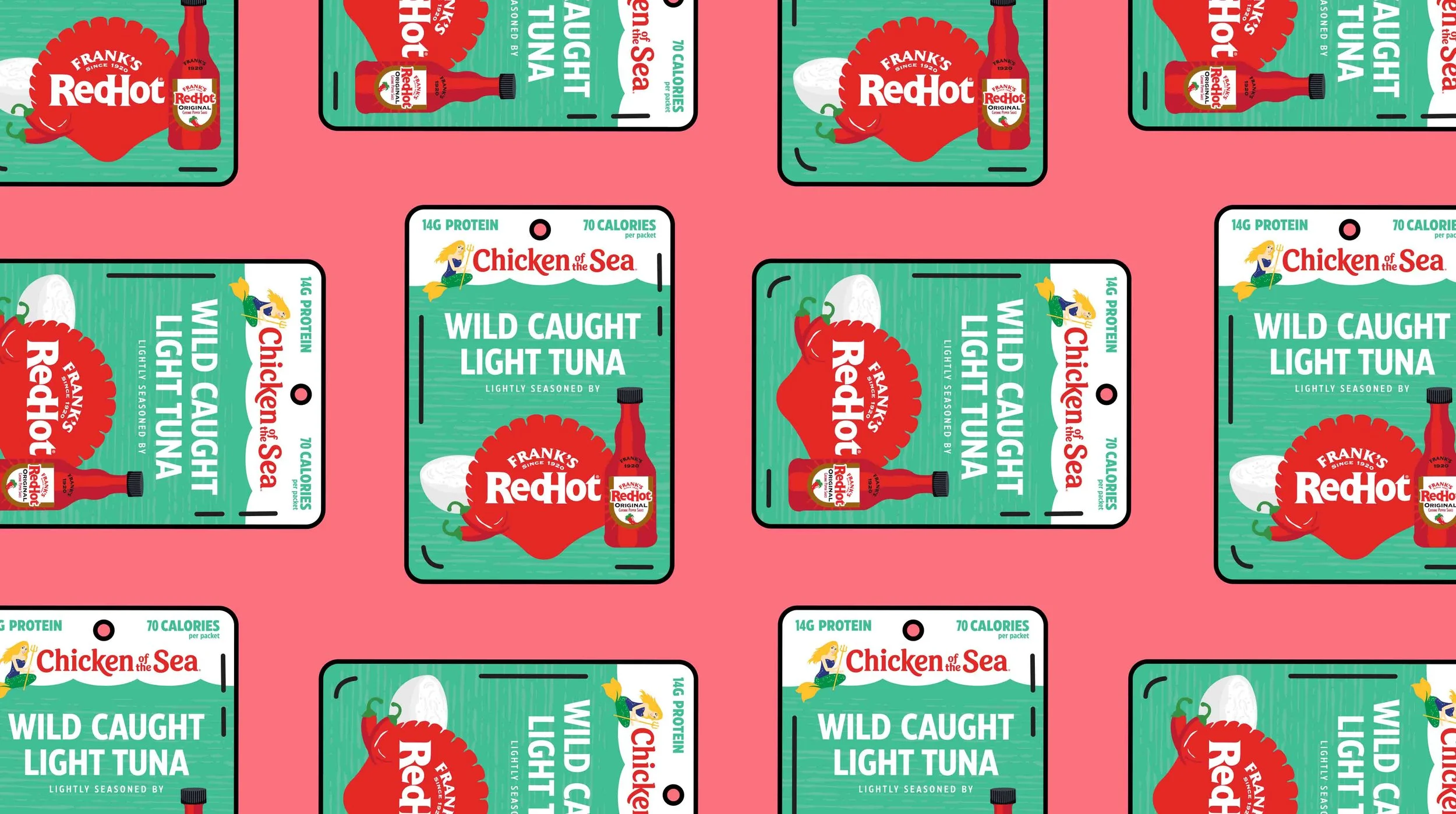 Chicken of the Sea Wild Caught Light Tuna with Frank's RedHot Sauce Pouch illustration