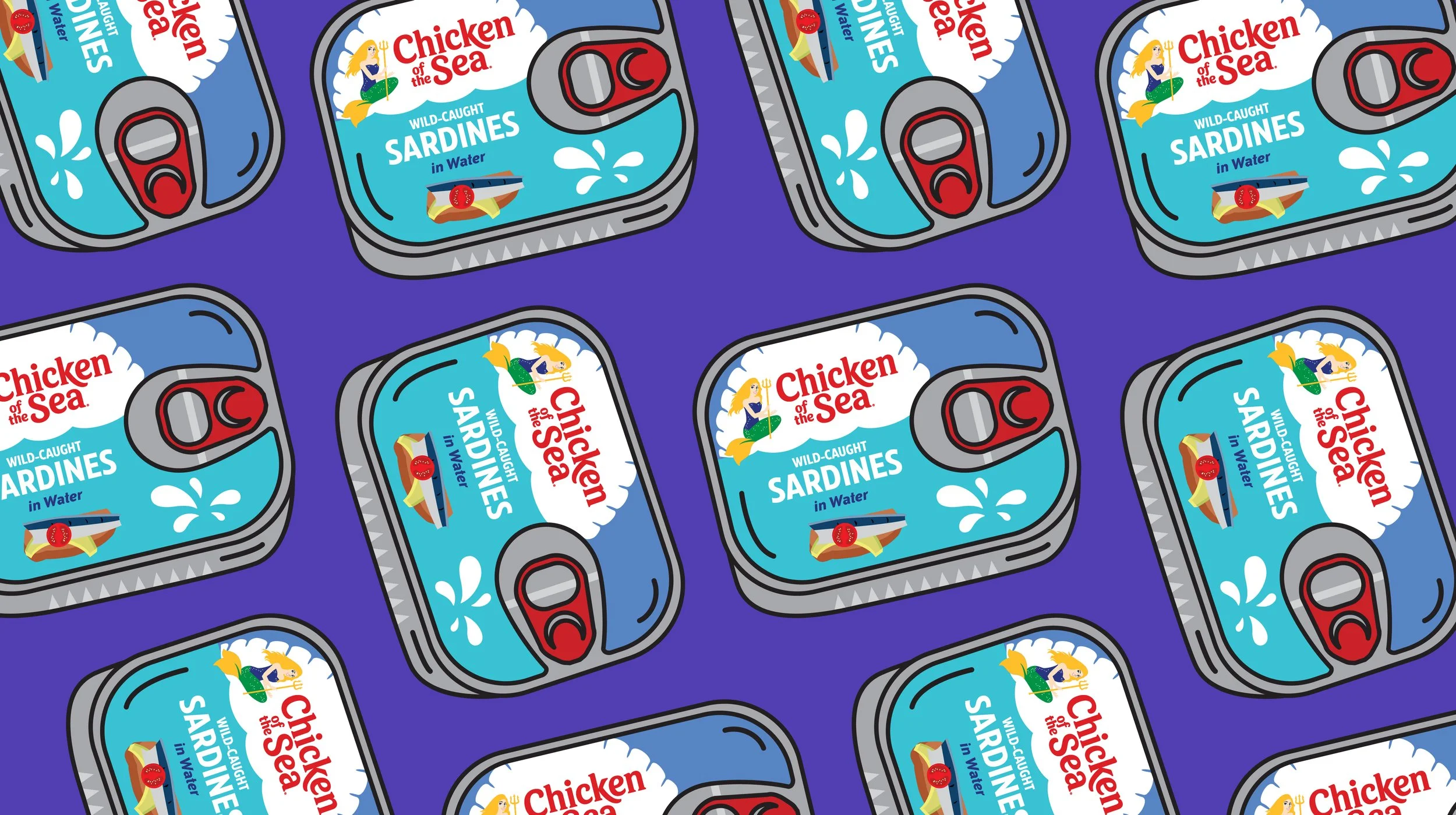 Chicken of the Sea Wild Caught Sardines Tin illustration