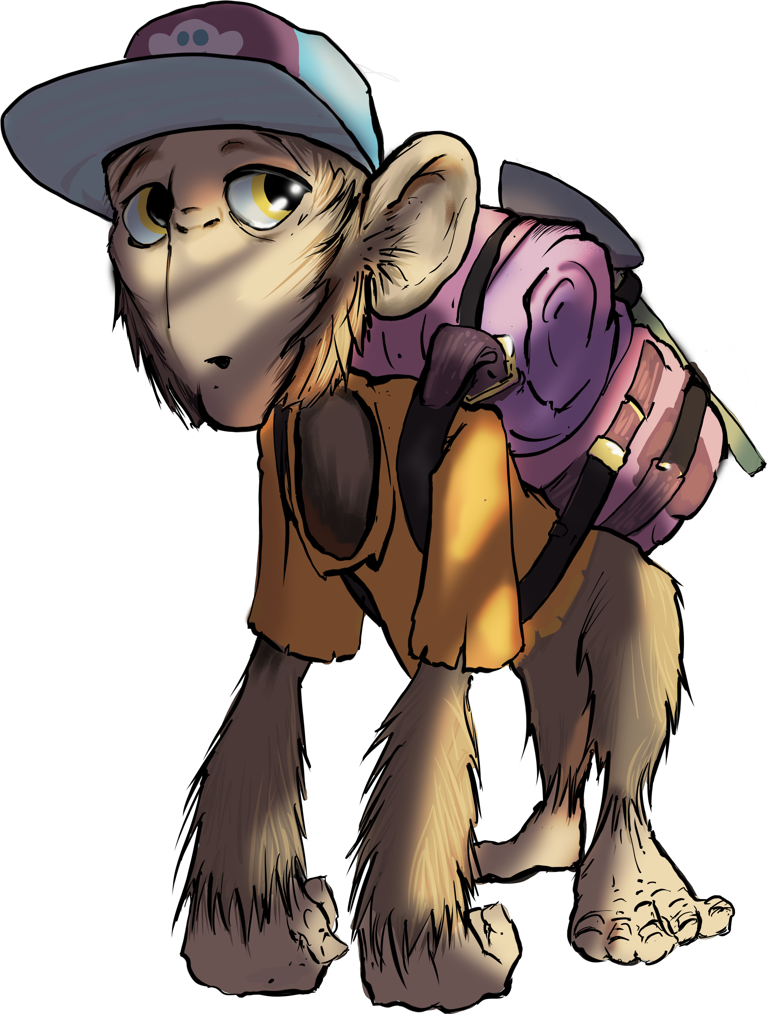 Mini Monkey on his very first solo adventure.  Link to YouTube video:  making the art 