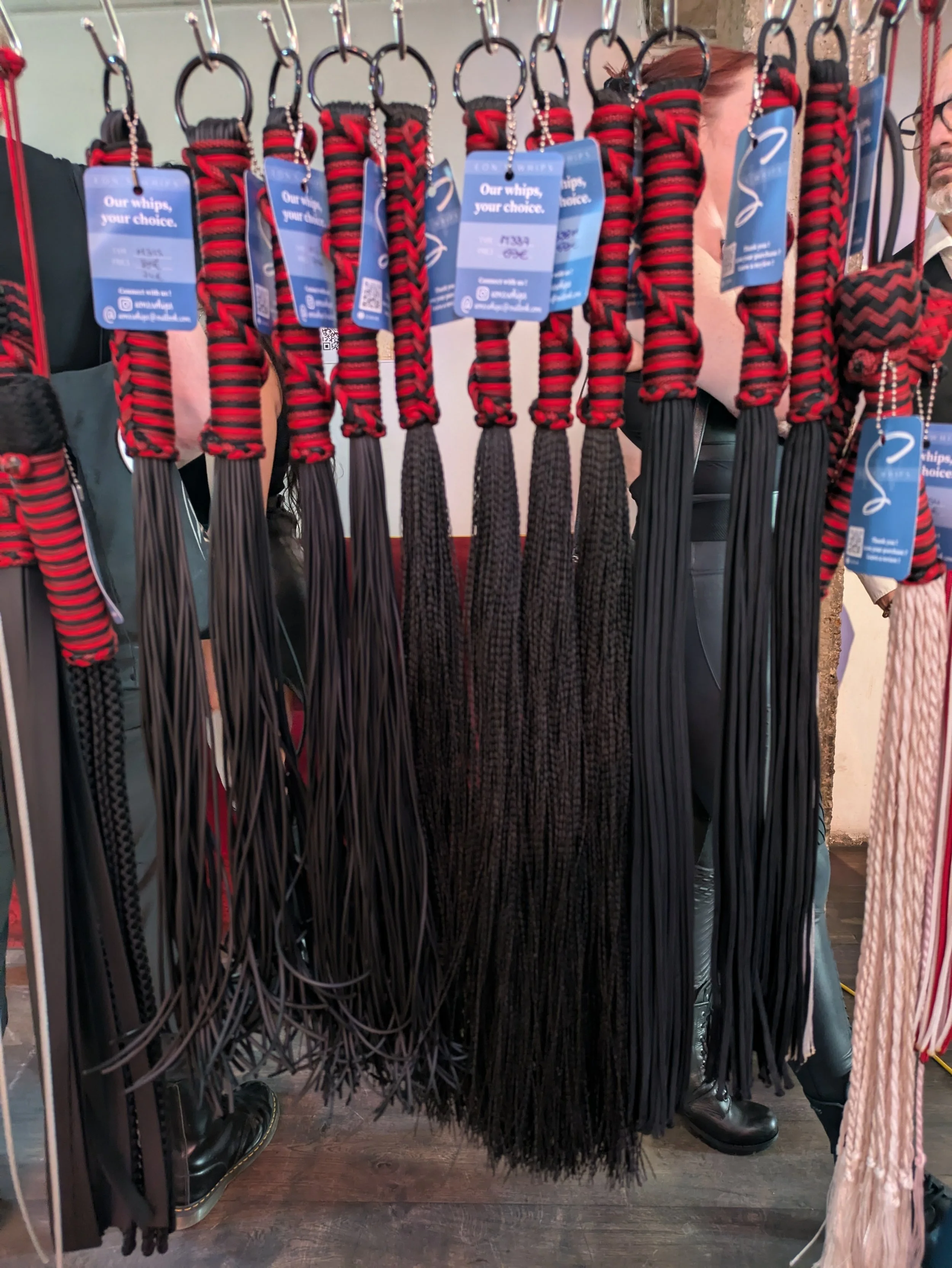 Dominatrix Nina Nyx shopping floggers