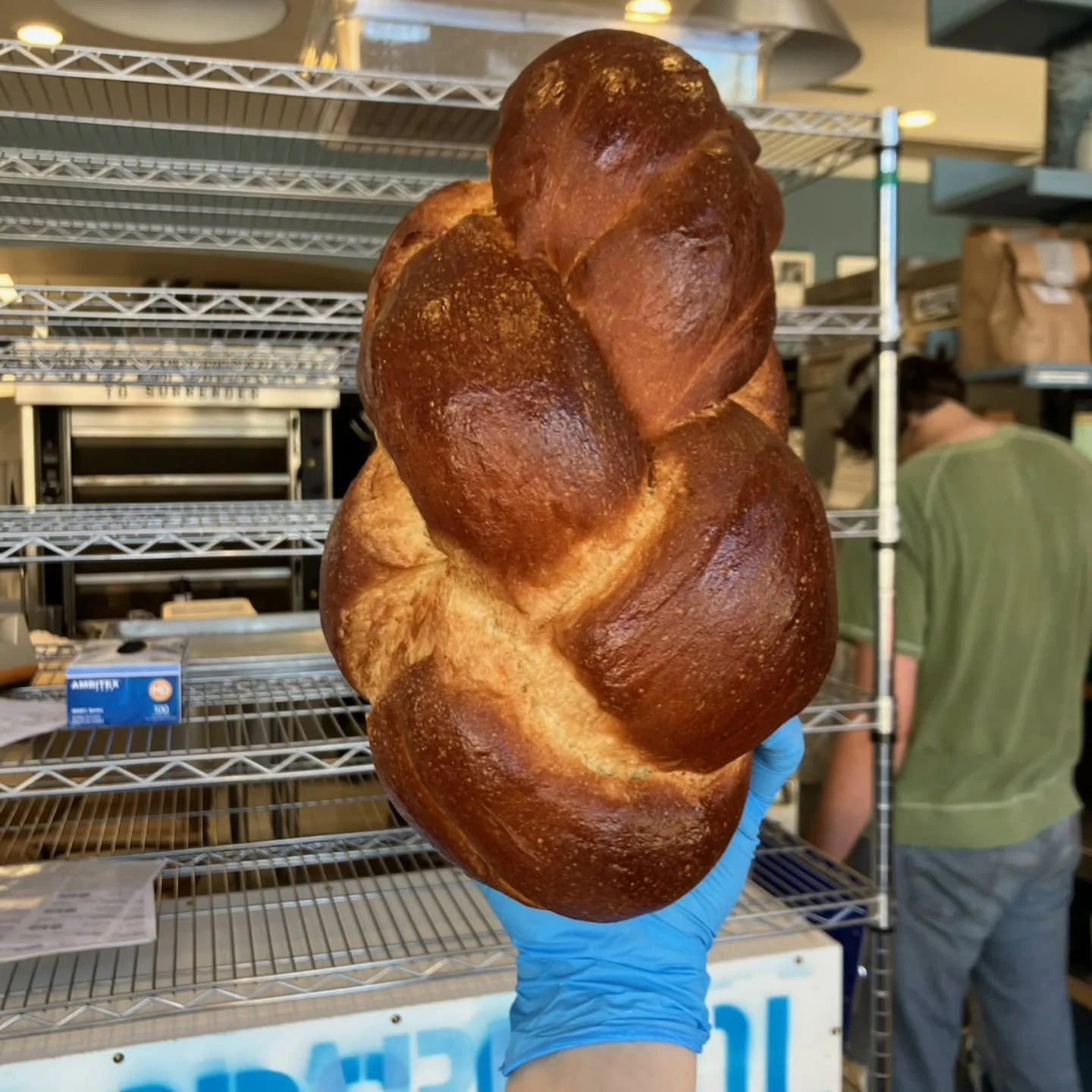 So, um, we started doing challah. And we were going to post about it, but...it sold out in 5 minutes. Yeah. Wow.

Baker Elizabeth adapted her family recipe and we think it turned out pretty well. For those who keep kosher and out of respect to the br