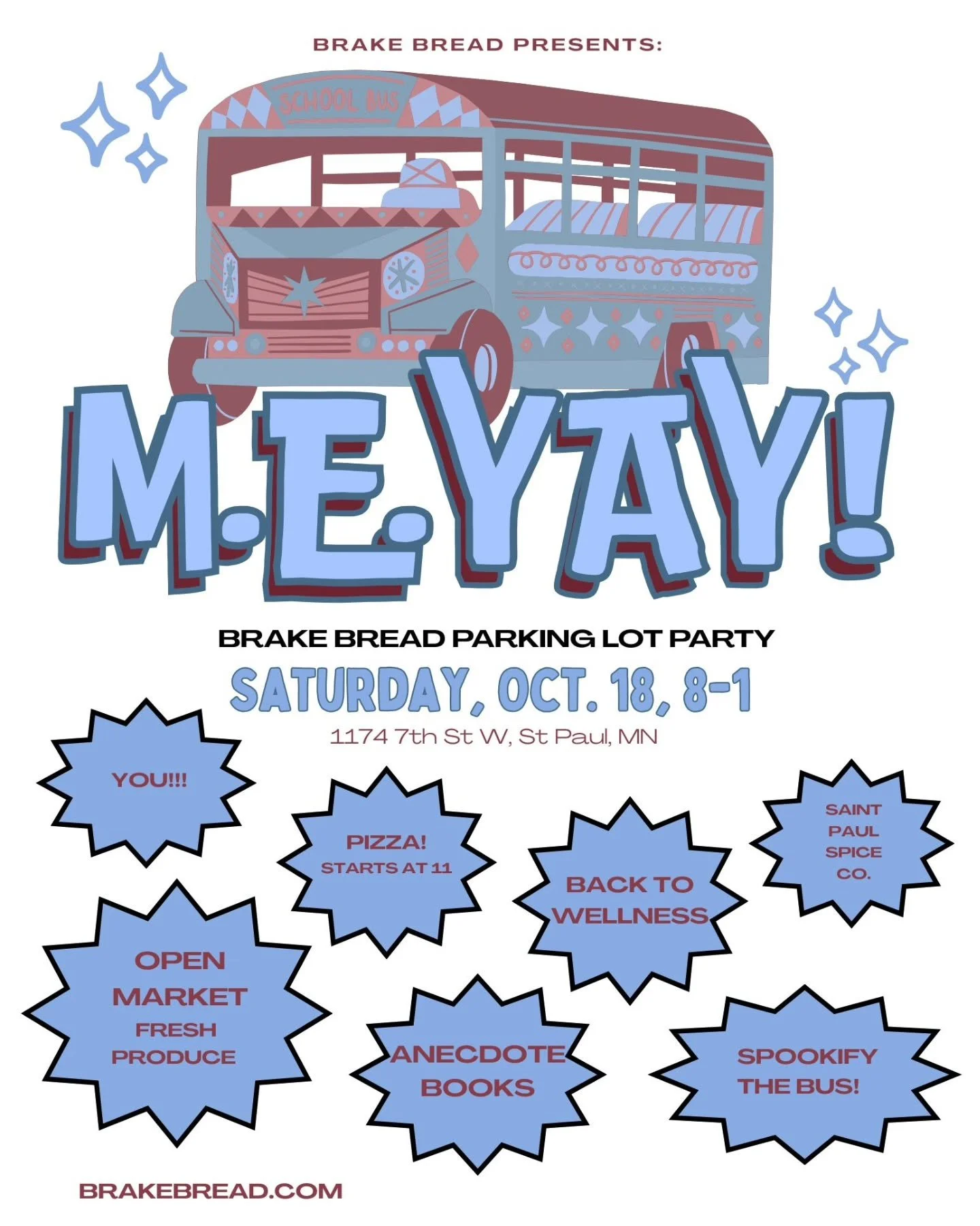 Join us tomorrow for our M.E.YAY parking lot pizza party! 

There will be a selection of vegetarian pizza, local vendors and kids crafts. Stop by, grab some za and get (re)aquatinted with some local bizinesses. 

We hope to see you there! 

#west7th 