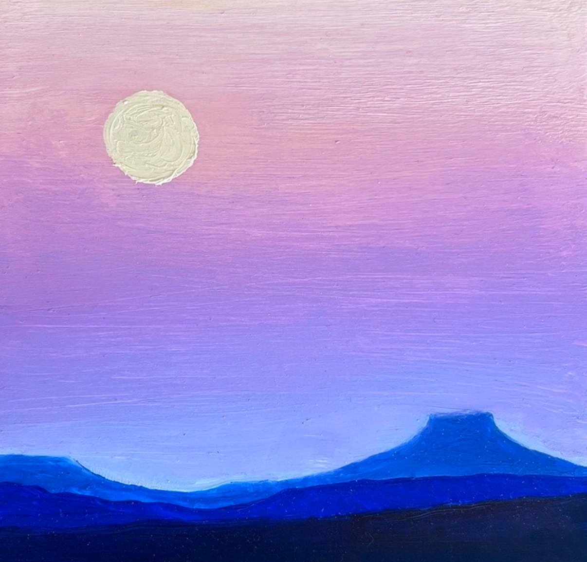 Super Moon Over the Pedernal