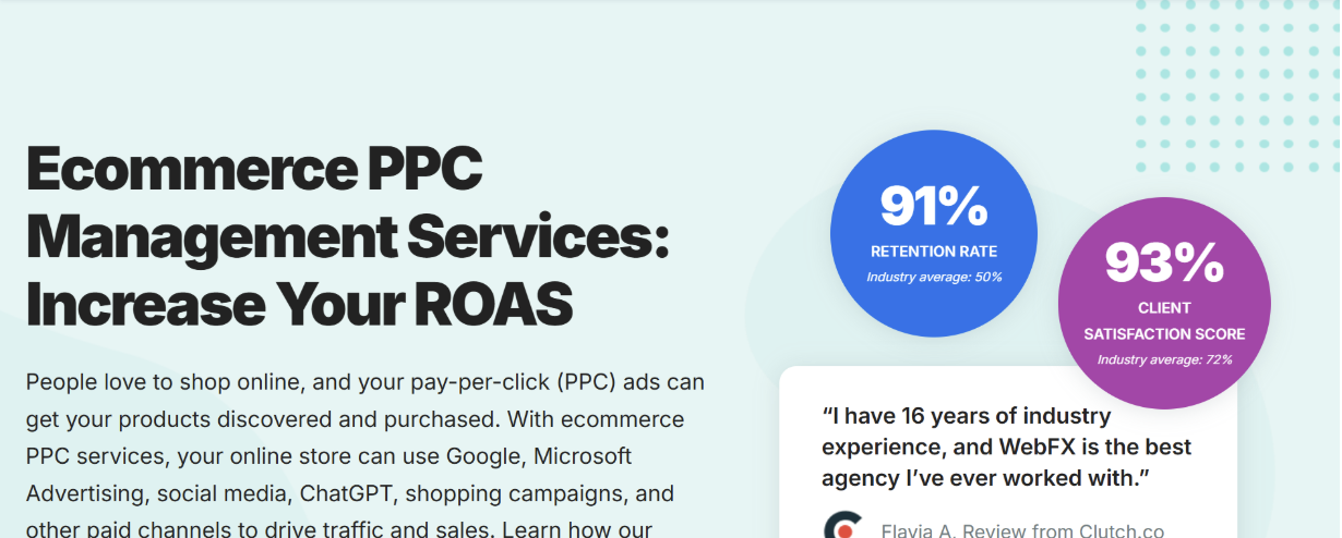 3. WebFX: Best for Structured Reporting and Broad PPC Coverage