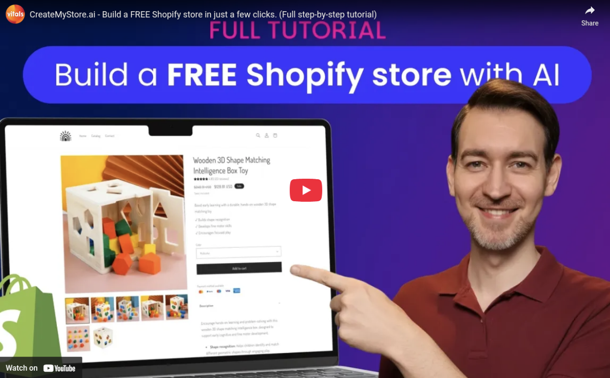 CreateMyStore AI Shopify