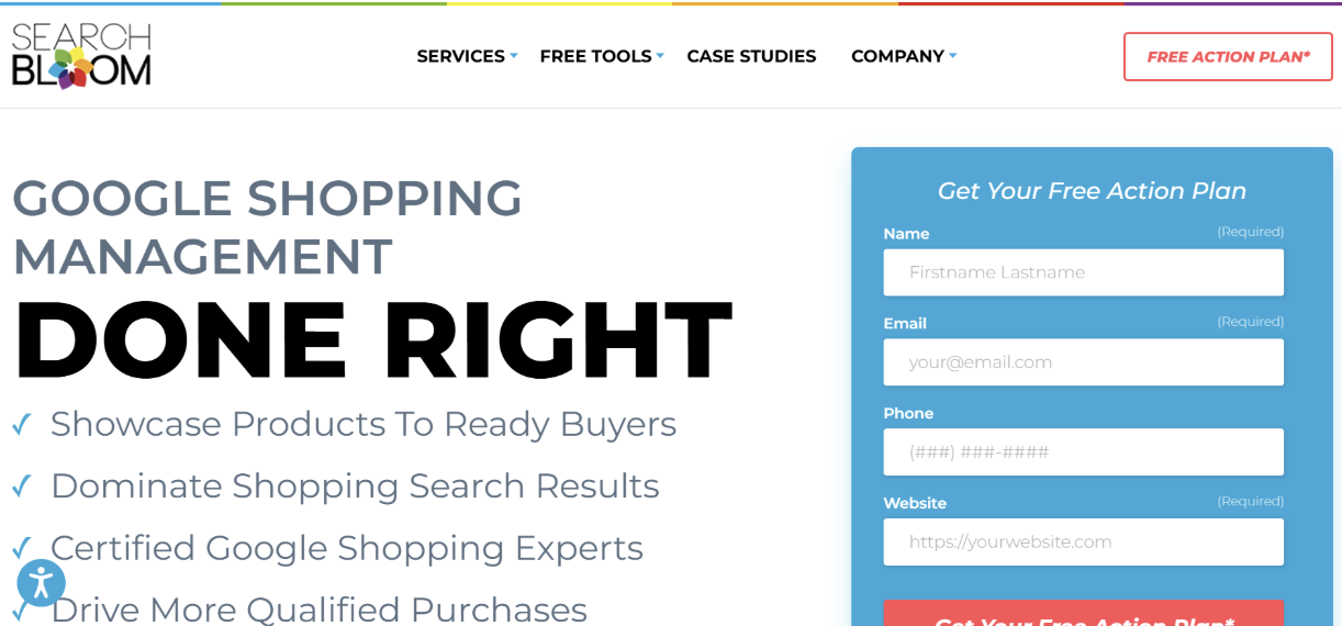 1. Searchbloom: Best Overall for Focused Google Shopping Management