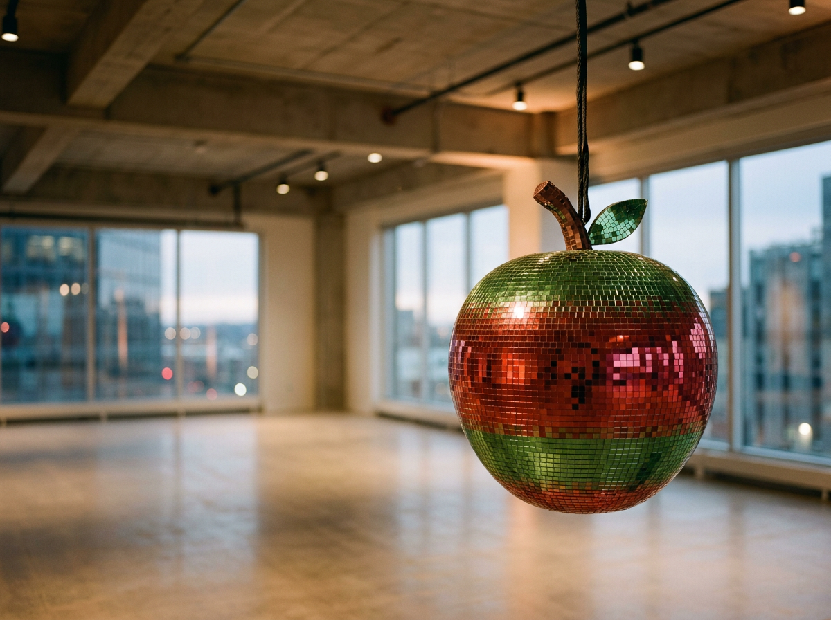 Disco Ball Apple Craft