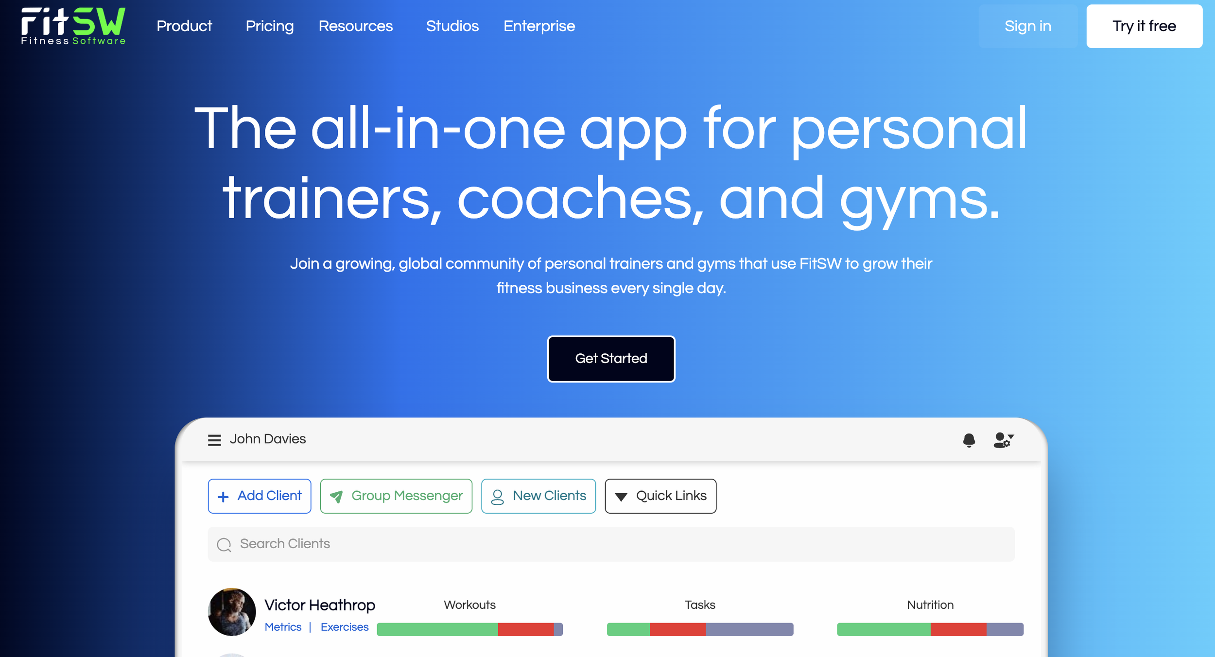 FitSW - Personal Training App for Coaches