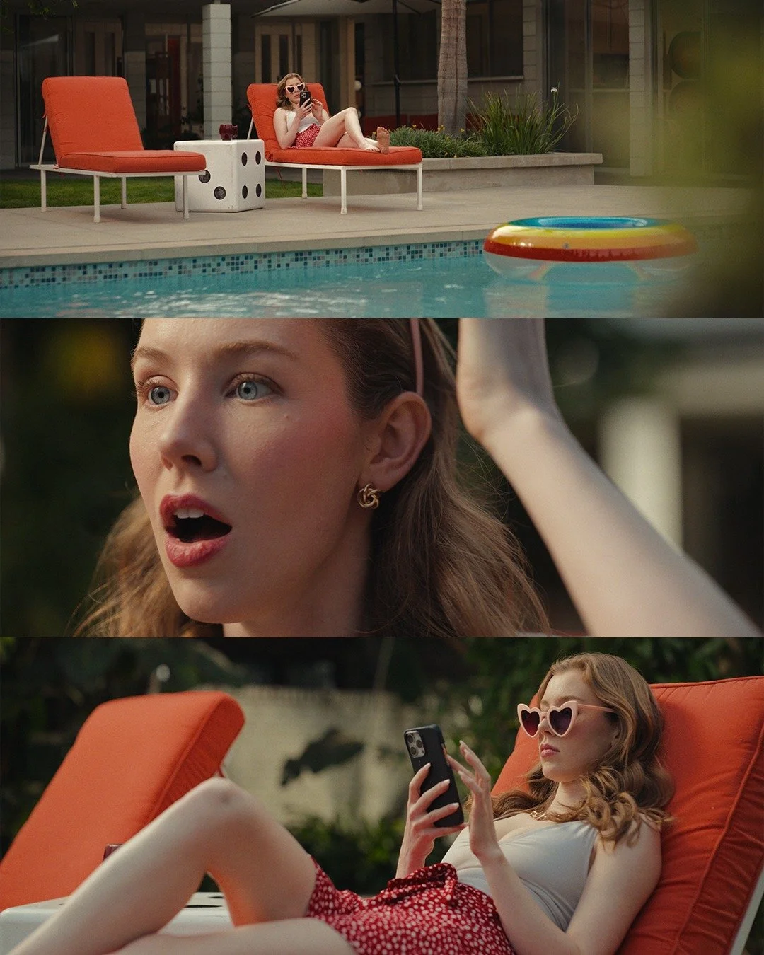 Here are some favorite stills from the pool setup for a series of films for @profotomotion showcasing their line of motion picture lights and modifiers.

The cinematic scenes like this one were shot on a Sony Venice and received a "narrative loo