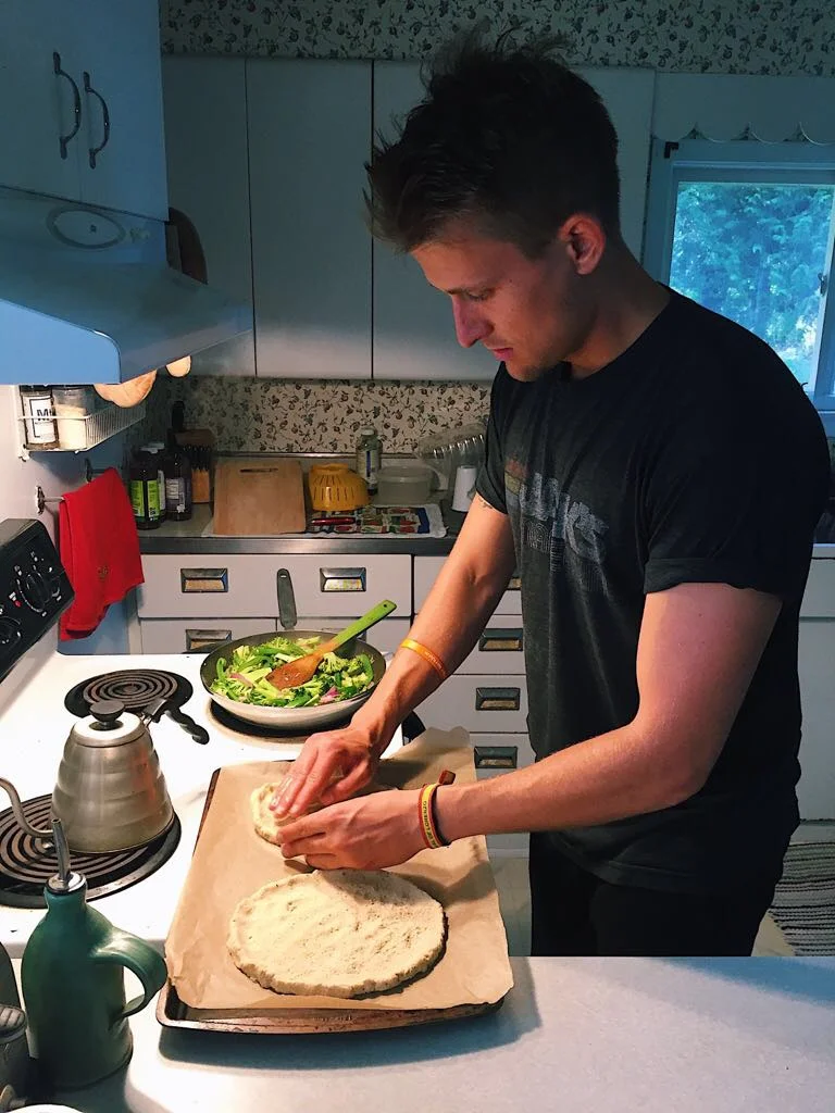 After 3 soggy cauliflower pizza crust attempts, I finally made it for friends and family.