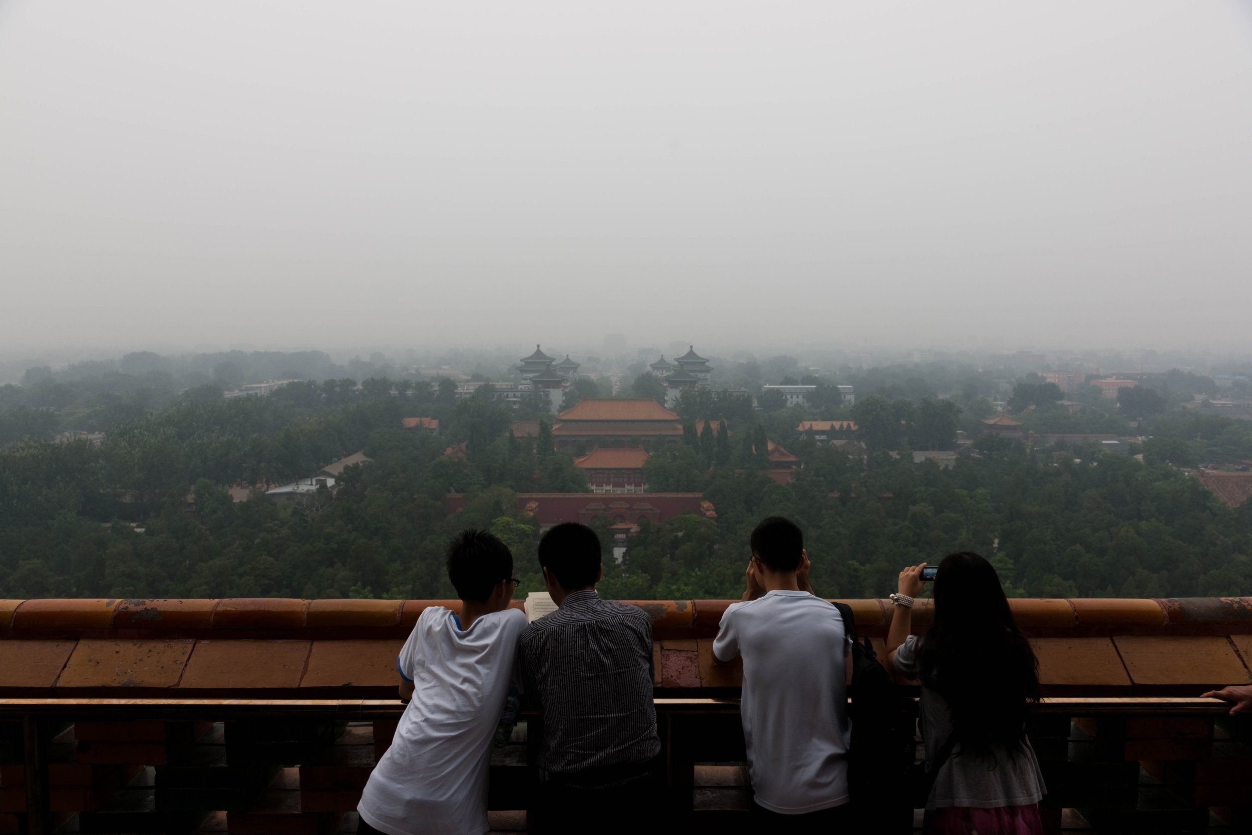 景山公園萬春亭望向壽皇殿