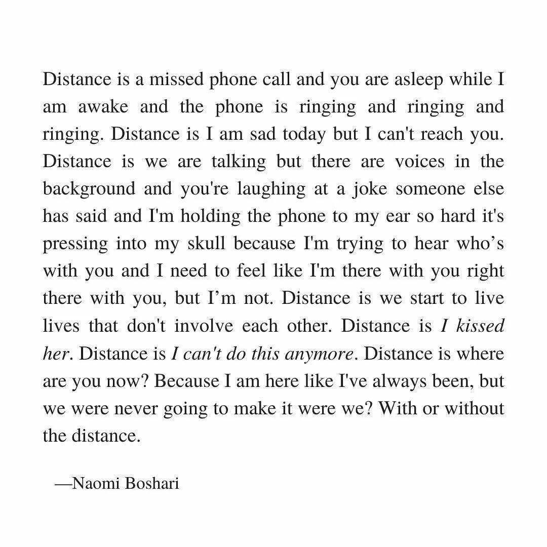 This piece is called &ldquo;On Distance&rdquo; and it&rsquo;s an excerpt from my upcoming book, &ldquo;Don&rsquo;t Fall in Love Abroad&rdquo;. 🧡
.
.
.
.
.
.
#excerpt #bookexcerpt #writingcommunity #writer #freeverse #poetry #writing #poem #writers #
