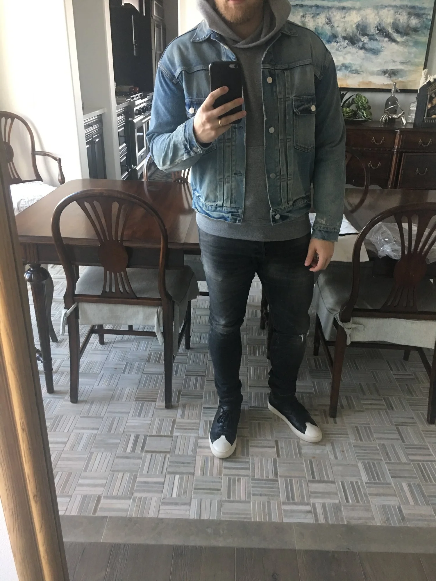john elliott denim zip blouson