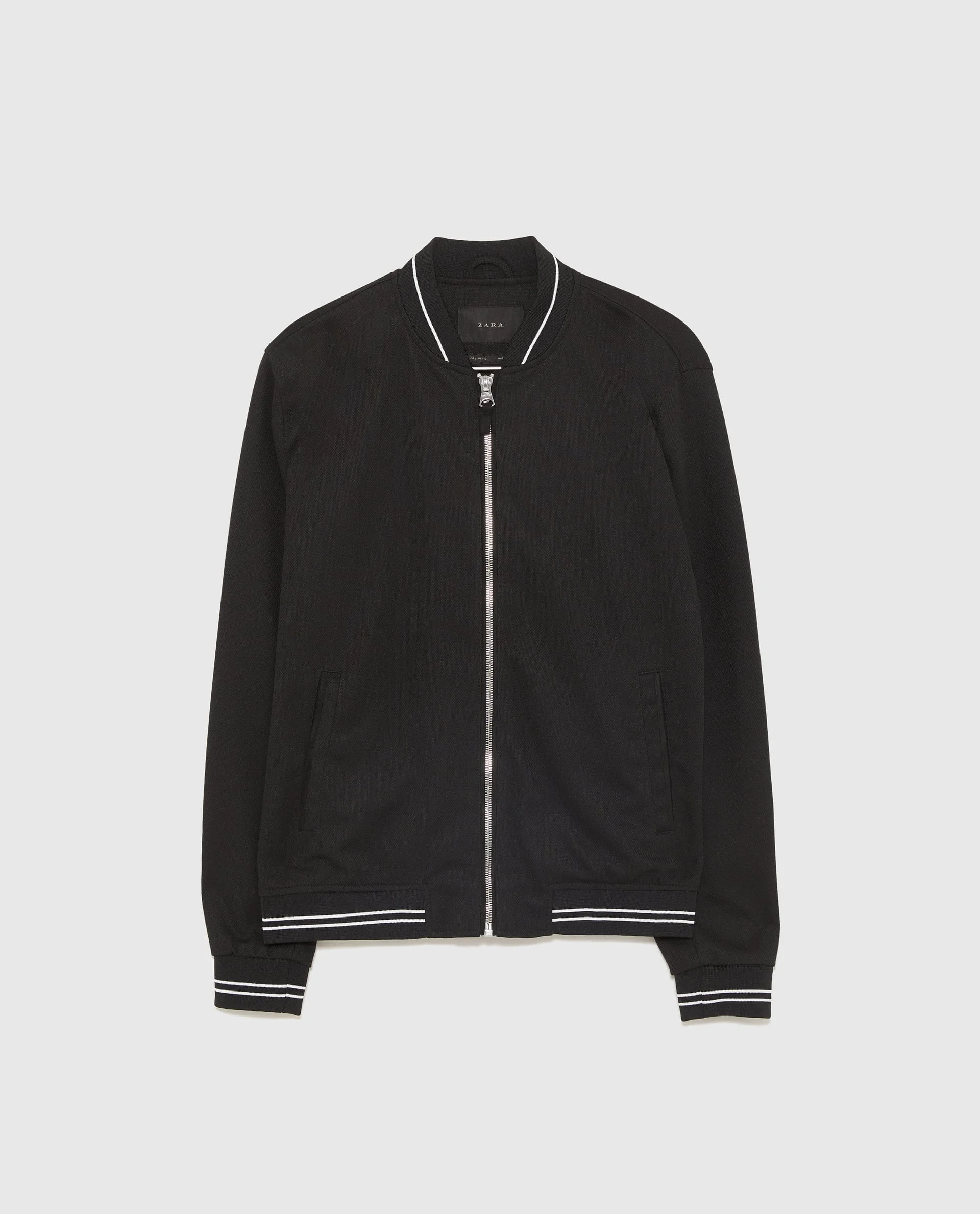 PIQUÉ BOMBER WITH PIPING