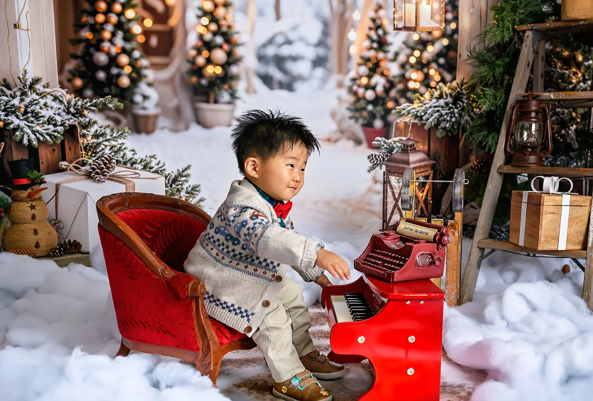 Playing piano for Christmas