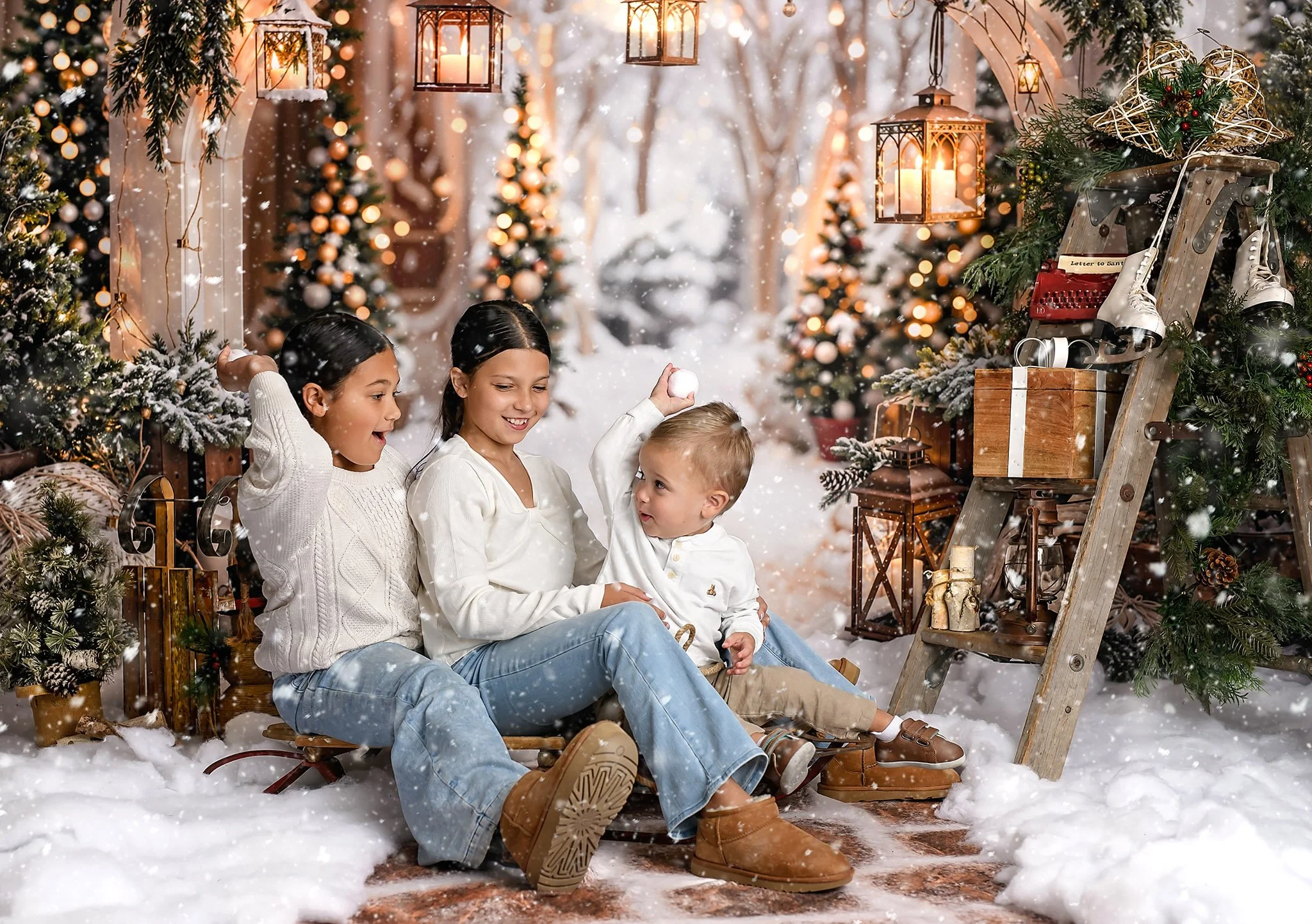 Festive Winter Wonderland Children's Portrait