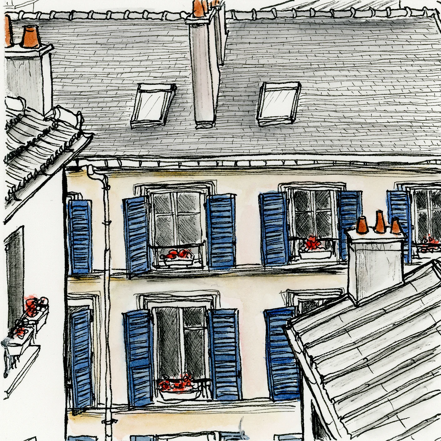 those blue shutters