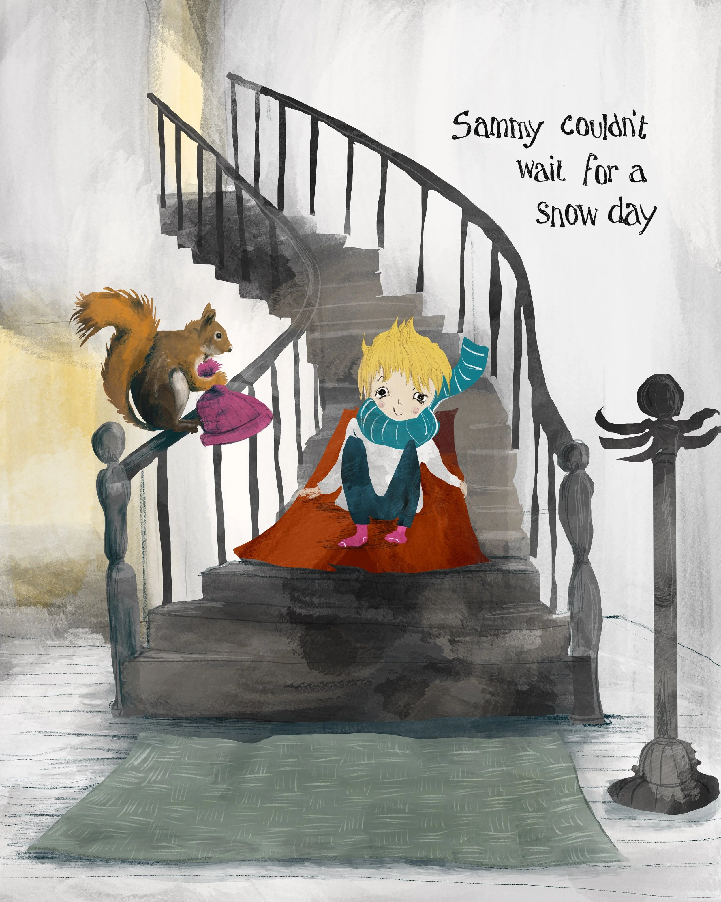 Sammy couldn't wait for a snow day.jpg