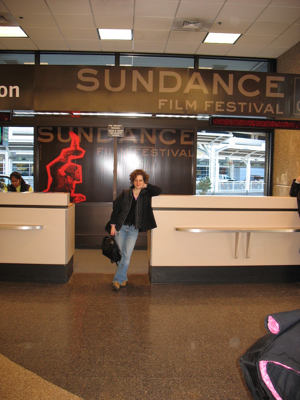  Salt Lake City Airport - awaiting the Sundance Shuttle 