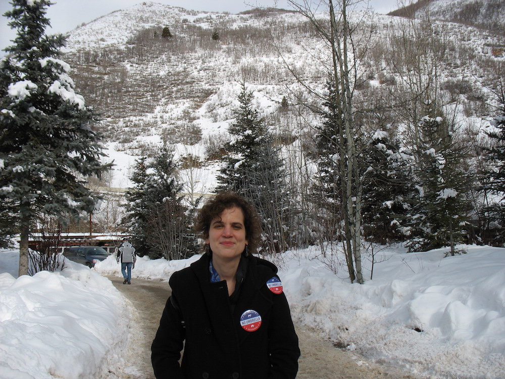  Outside Redford's Sundance Lodge - site of 'The Director's Brunch' 