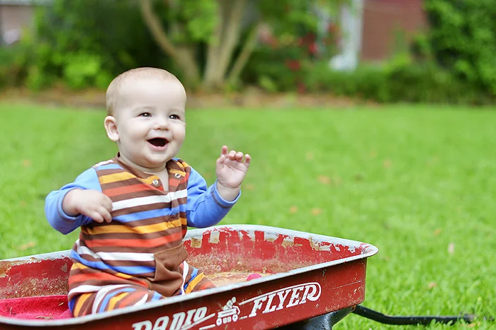 An early photo of one of my grandchildren--I took the class just in time to hone my skills before he arrived.