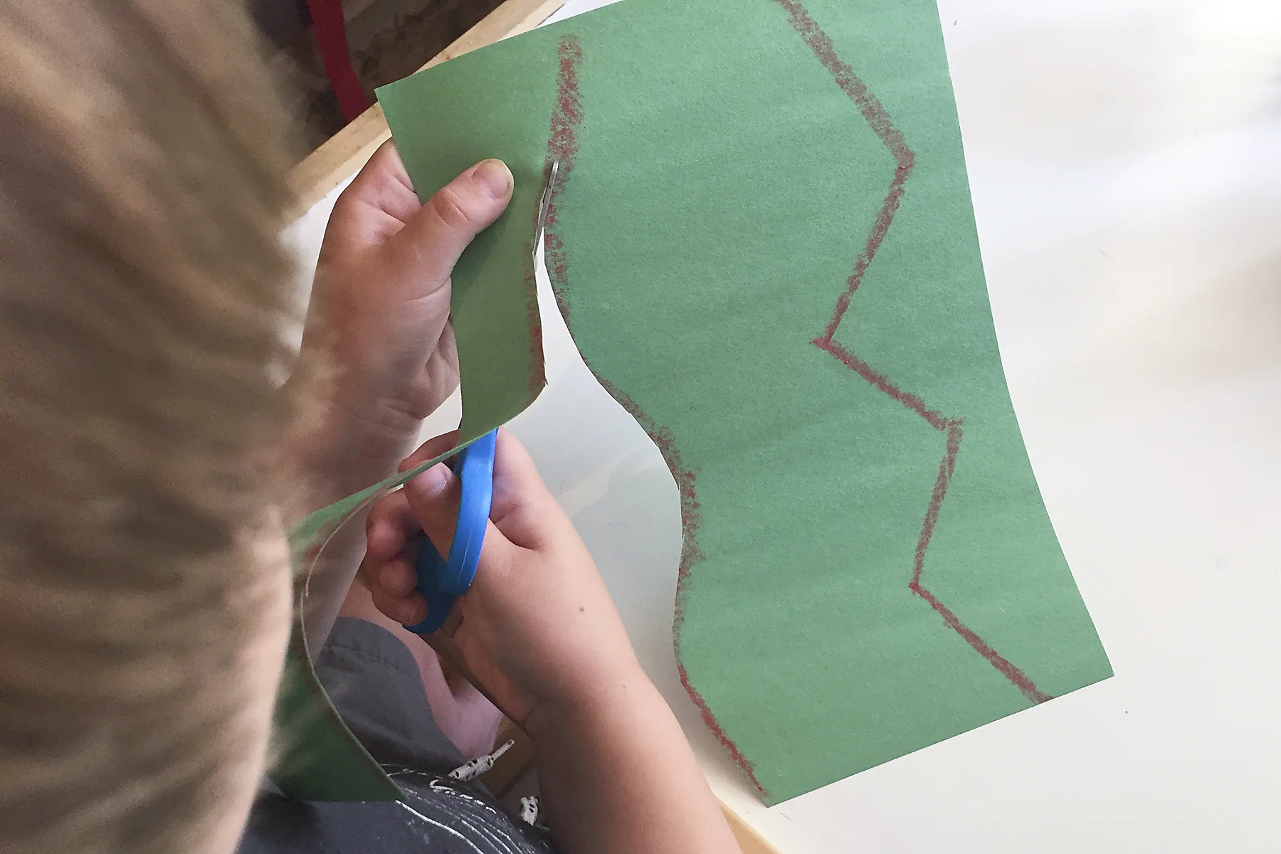 Cutting curves and zig-zags is a bit more difficult!