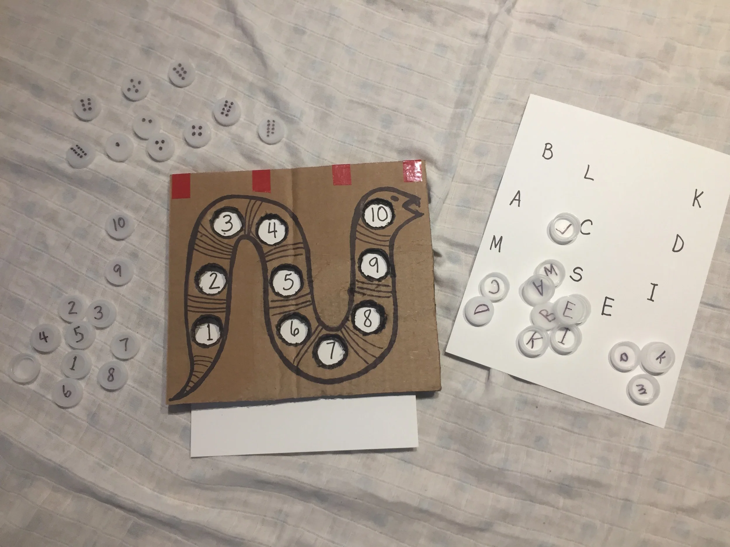 Bottle Cap Matching Game + Freebie