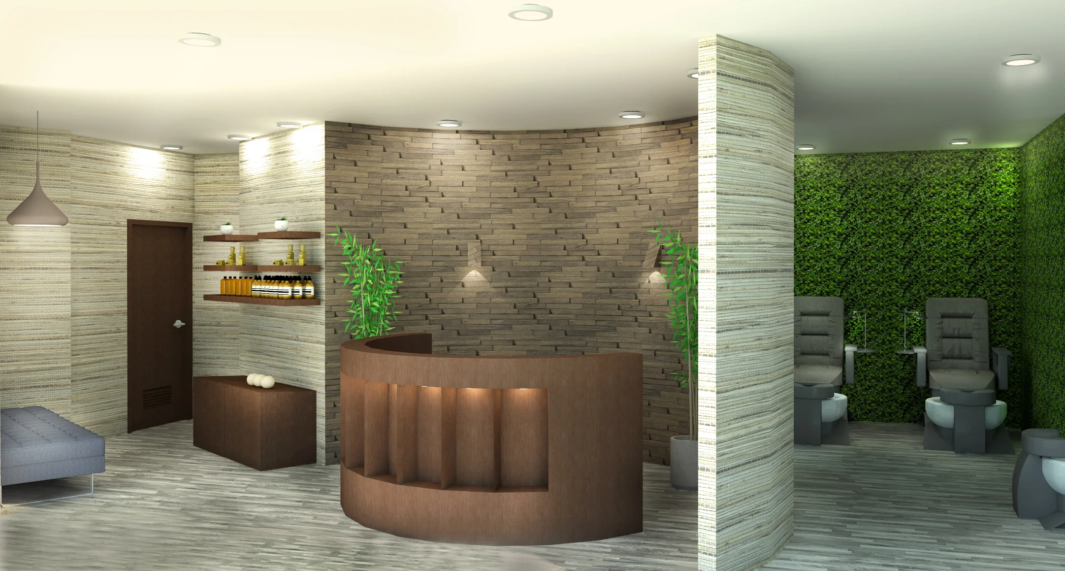 RECEPTION / NAIL BARSketchUp, Photoshop
