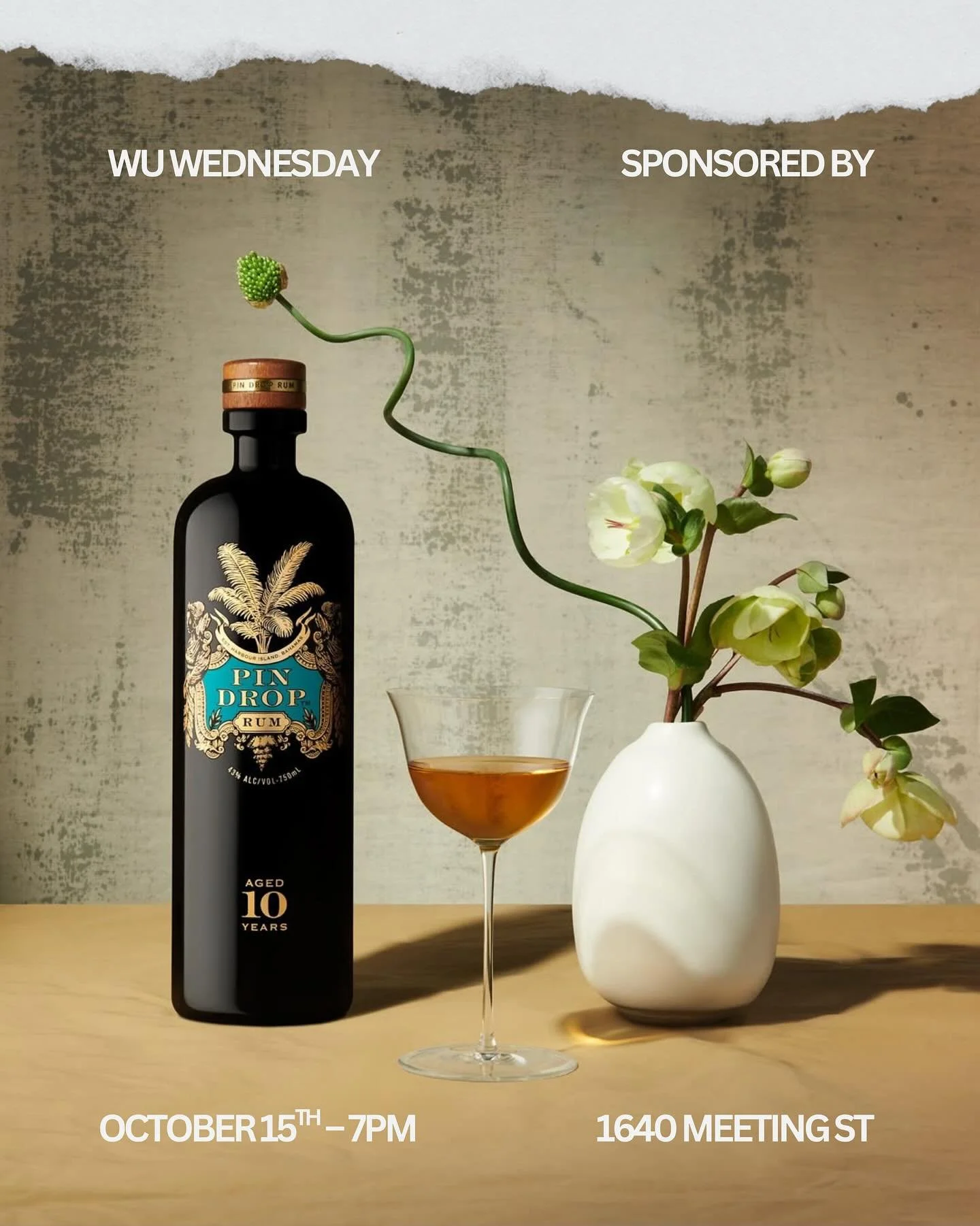 Wu Wednesday welcomes the world&rsquo;s most beautiful spirit, inspired by friendship and good times on Harbour Island, Bahamas. 🇧🇸 

Join us for this exclusive tasting experience! 

📅: October 15th
⏰: 7-10PM
📍: 1640 Meeting St. Charleston, SC 
?