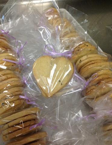 Lavender and Lemon Heart Shortbread Cookies