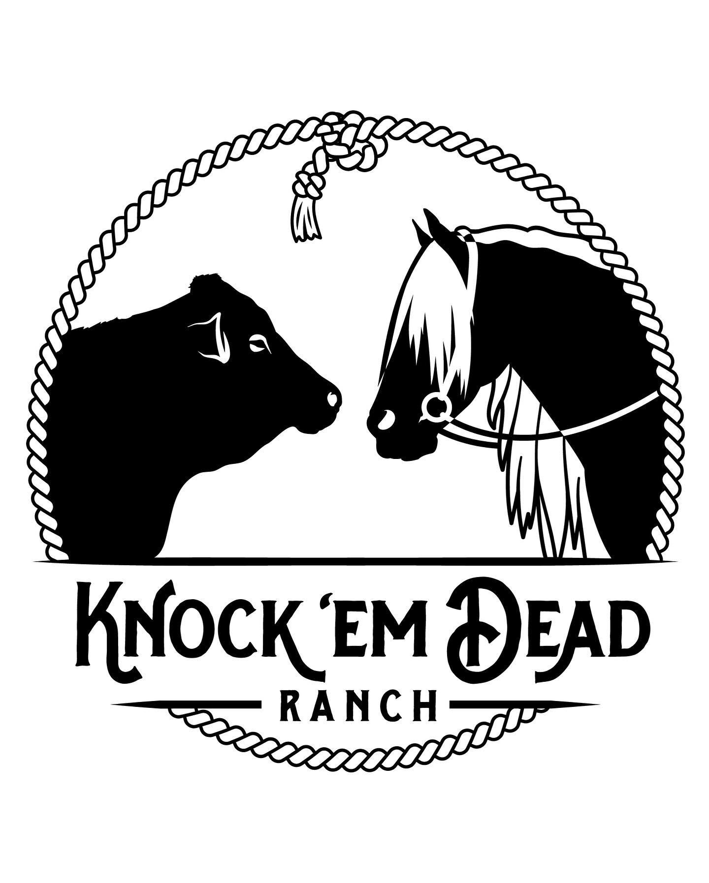 Knock &lsquo;em dead with a new logo! Contact @knock_em_dead_ranch for a ranch inspired rope wreath to decorate for Fall

&bull;&bull;&bull;

I loved incorporating the client&rsquo;s fur babies in the logo. Her Gypsy Vanner horse looks like something