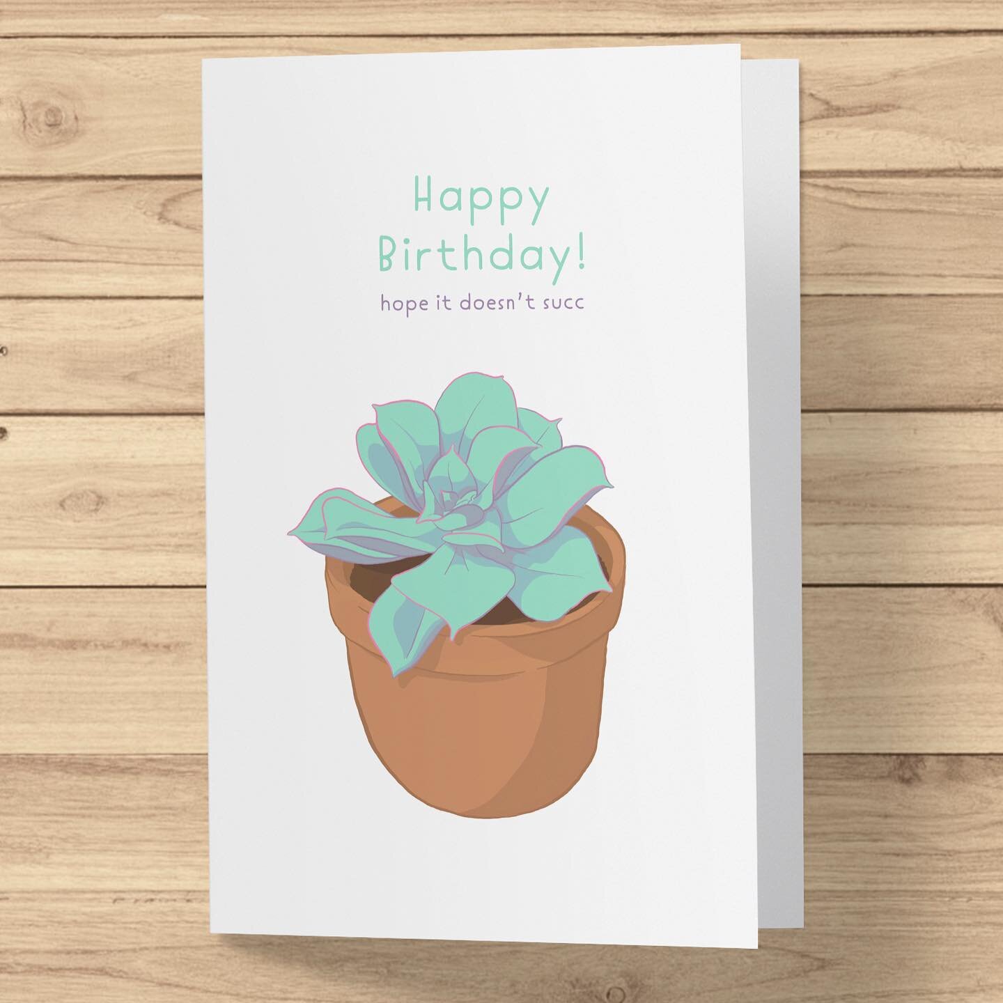 This feels about right for the mood the last few weeks. If it&rsquo;s been your birthday recently I sincerely hope you were able to forget the world&rsquo;s troubles for the day and enjoy it!

&bull;&bull;&bull;

#birthday #birthdaycard #succulents #