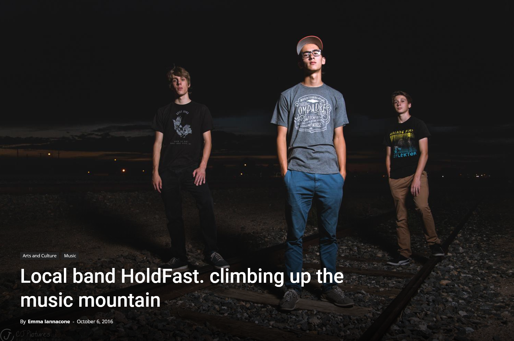 Local band Holdfast. climbing up the music mountain