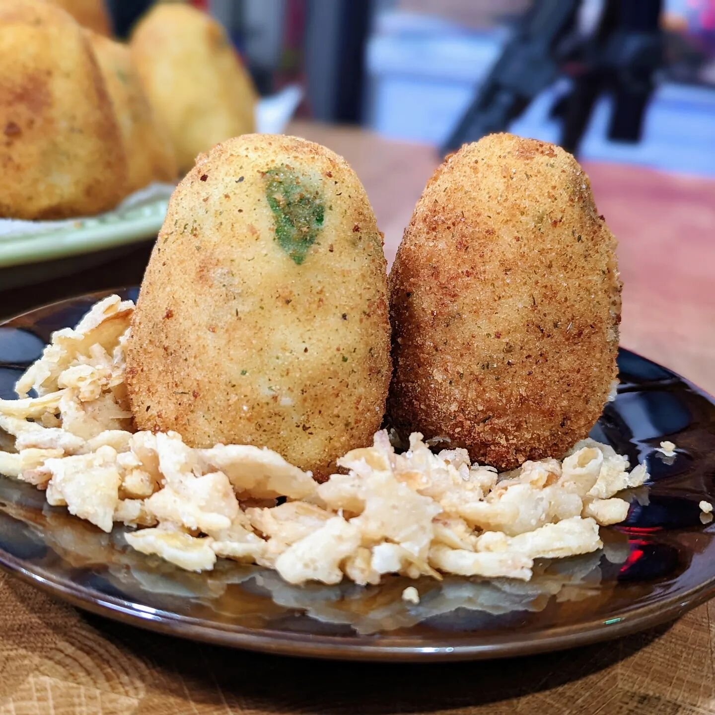 It's Nintendovember, so these deep-fried, soyrizo-filled mashed potato balls have been dubbed Yoshi Eggs. And they're delicious. 🤤