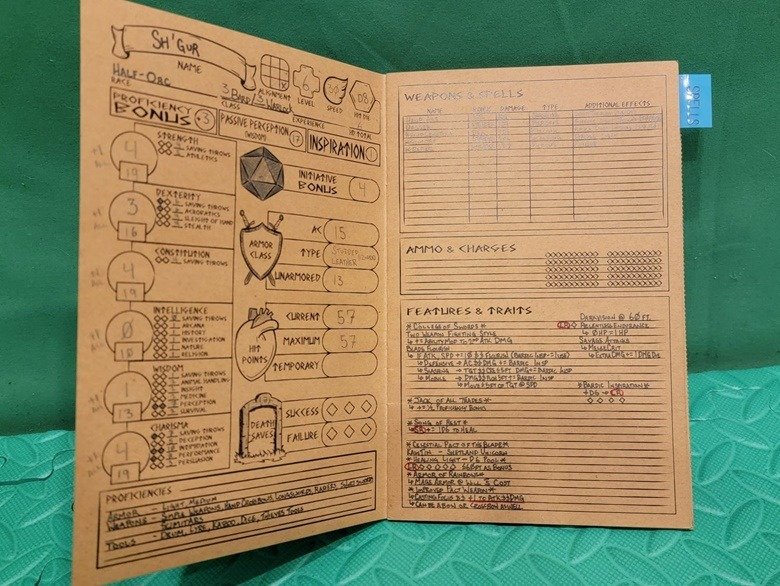   Adventurer Booklet    D&amp;D 5e Thematic Character Sheet Booklet  