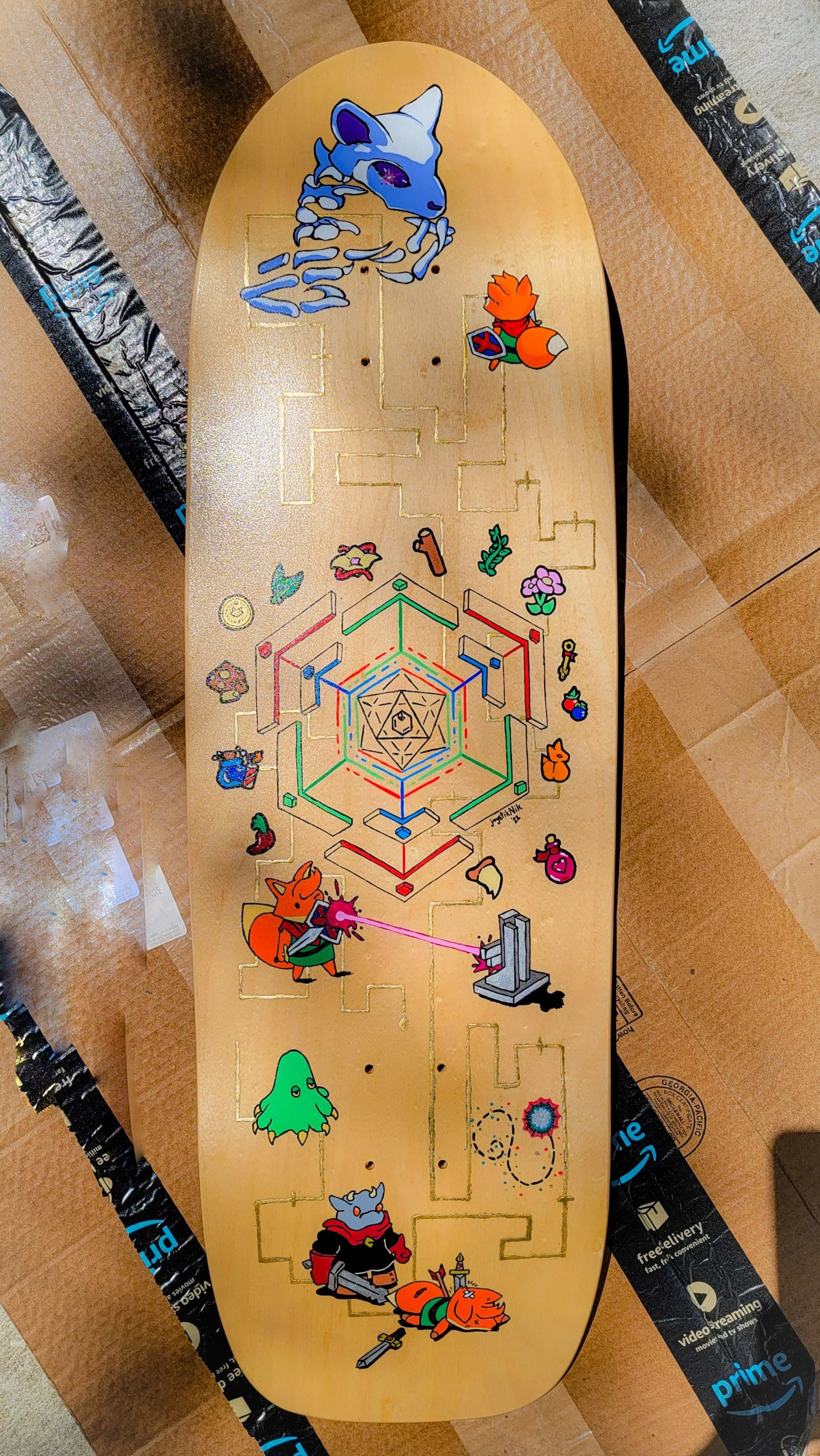   The Golden Path    Fully Customized Tunic Themed Skateboard  