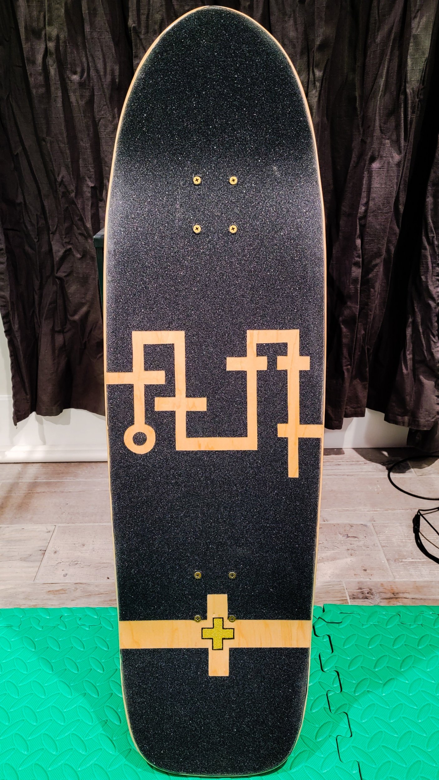   The Golden Path    Custom Cut Tunic Themed Grip Tape, Gold Hardware, The Holy Cross  