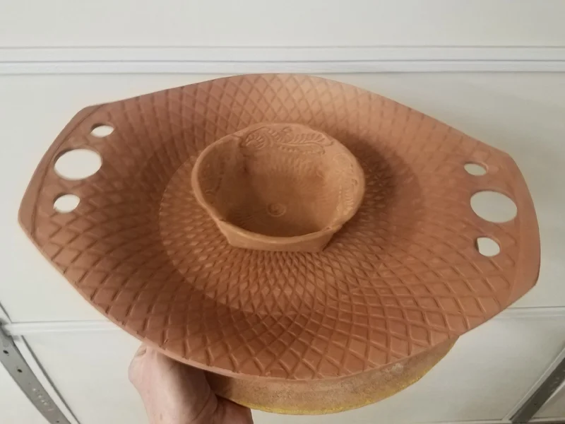 Chip and dip with a new texture and a unique dip bowl.