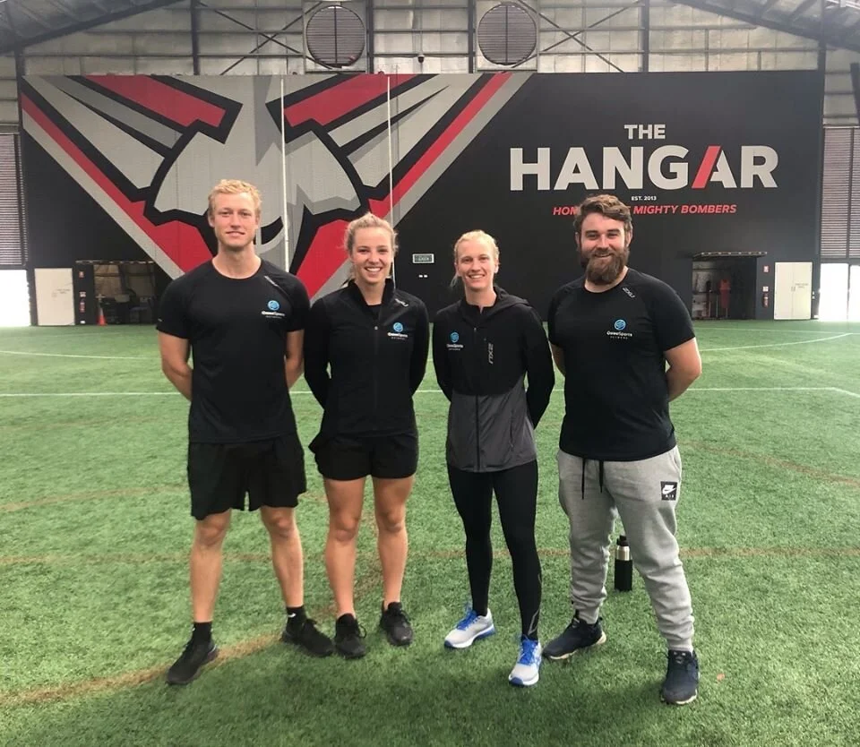Jake, Lou and the OSN Crew - The Hangar, Essendon’s Training Facility.