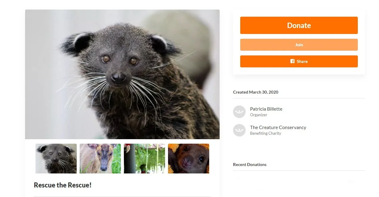 Member Email Admission Sign Up Page The Creature Conservancy