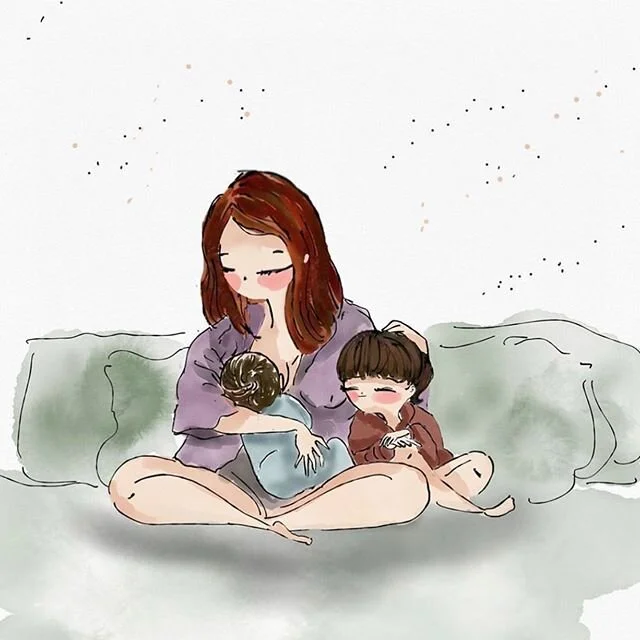 You may feel you haven&rsquo;t achieved anything big today. The washing may have piled up and the dishes too. But just for a moment, let go. Let go of the pressure and the heaviness you feel, from both external and internal places. Let go of expectations and thoughts of not being good enough even for just a moment. Lower your shoulders, breathe and exhale as long as you can. 
Just let go. 
Allow thoughts to come without investing in them. Sit for a moment and imagine diving into the gap between these thoughts, where a tranquil space of only peace and love resides.
You are untouchable here.
In this moment think of how much love you put out into the world today, how many hugs and kisses you gave, hands you held, bodies you fed, washed, dressed and cared for. How safe and loved you made someone feel today. 
Remember to love yourself too. 
You did do something today, something so important. Every little thing mattered and so do you. .
.
Words by Gemma Douglas @themotherhoodprojectnz .
Image by @o_trocatintas