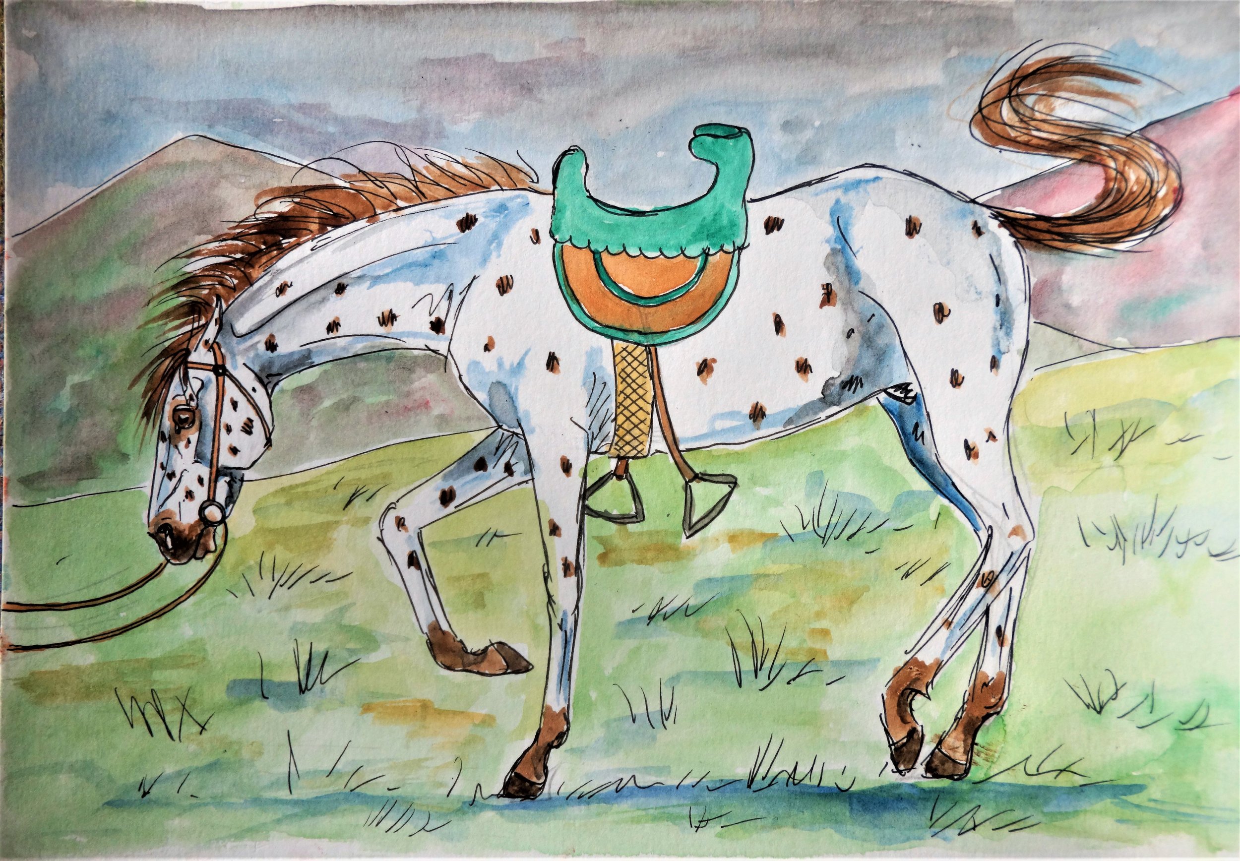 "First time with the saddle"