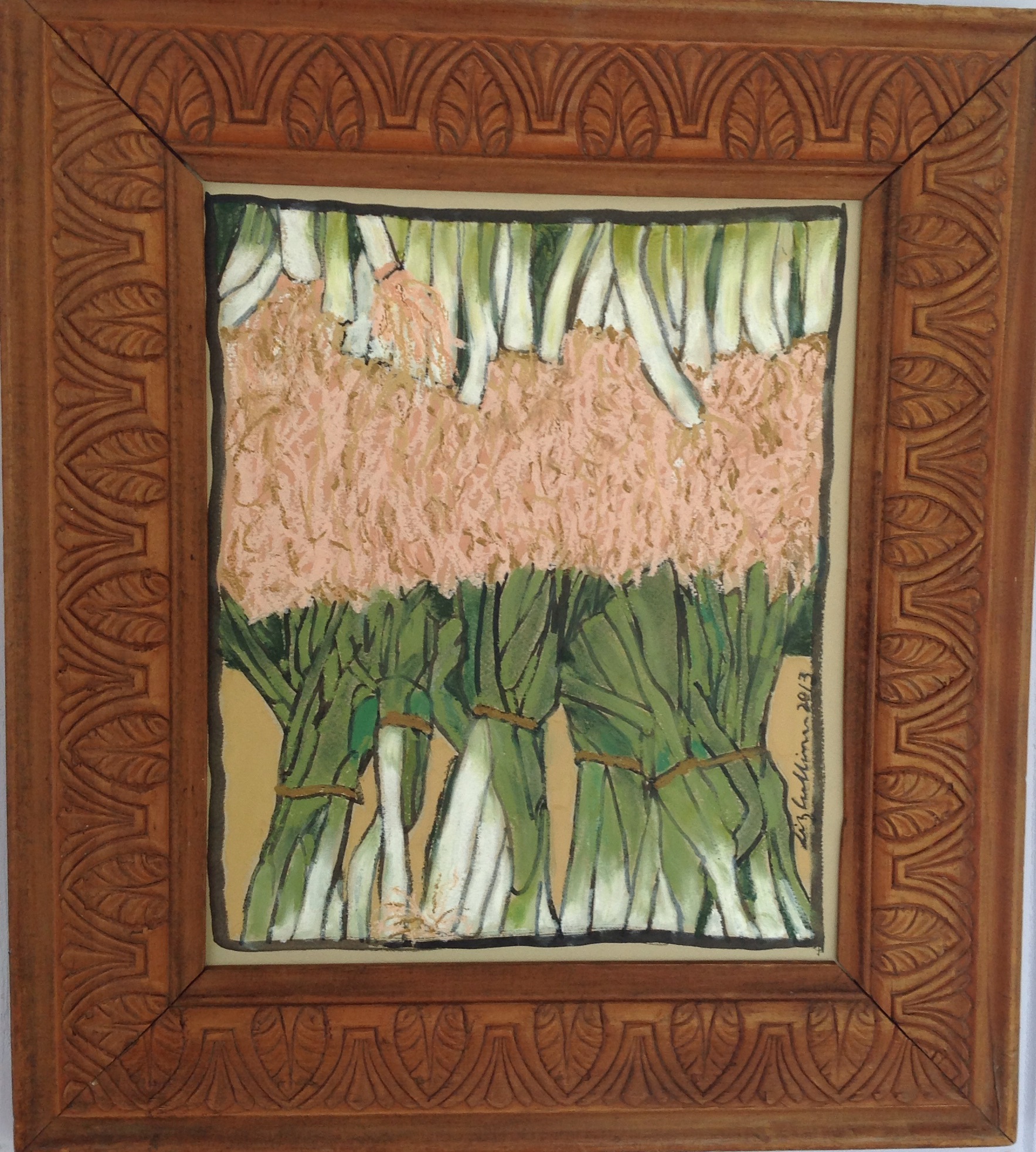 Bunches of leeks