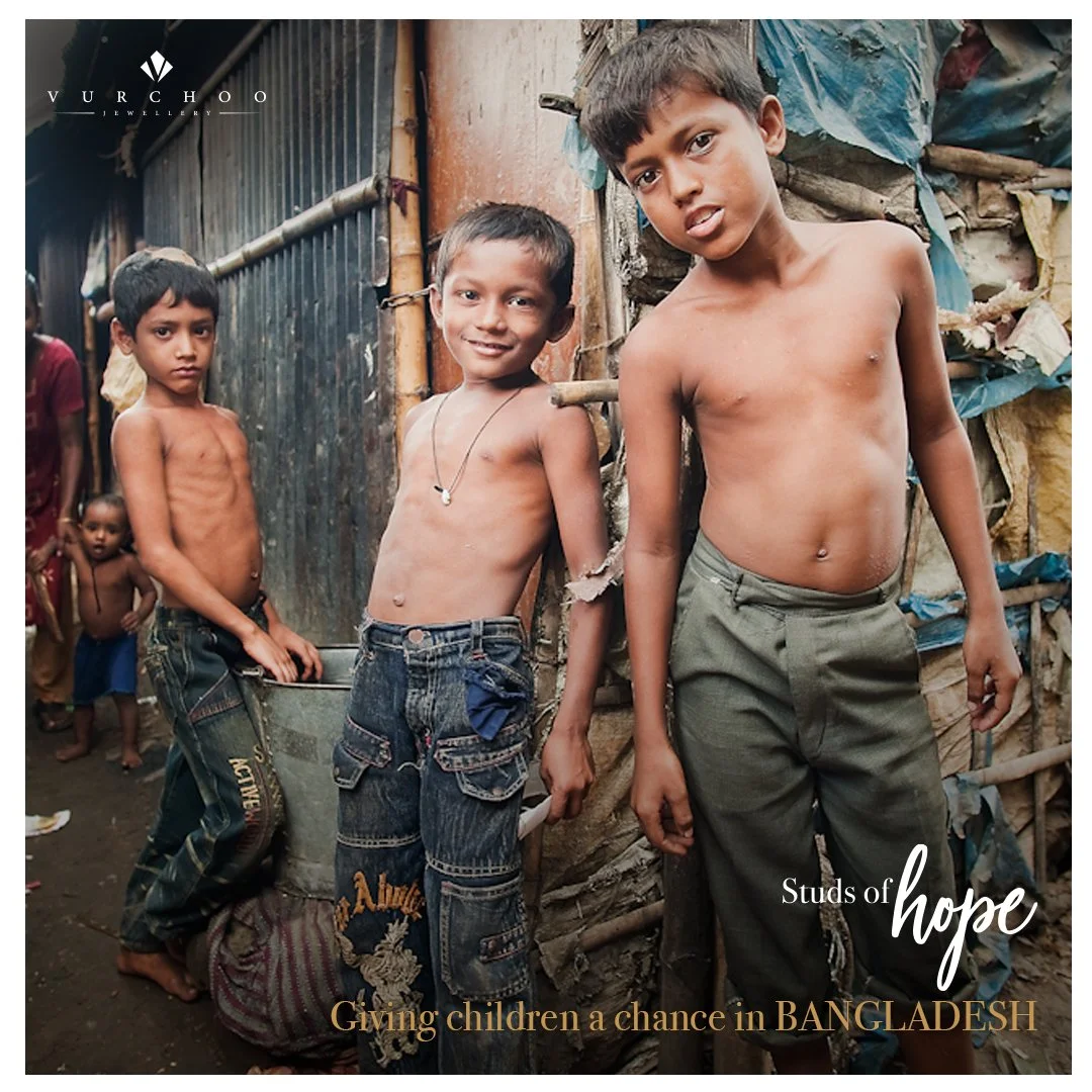 Contrasting Chunky Stud Earrings Bangladesh — Hallmark Goldsmiths