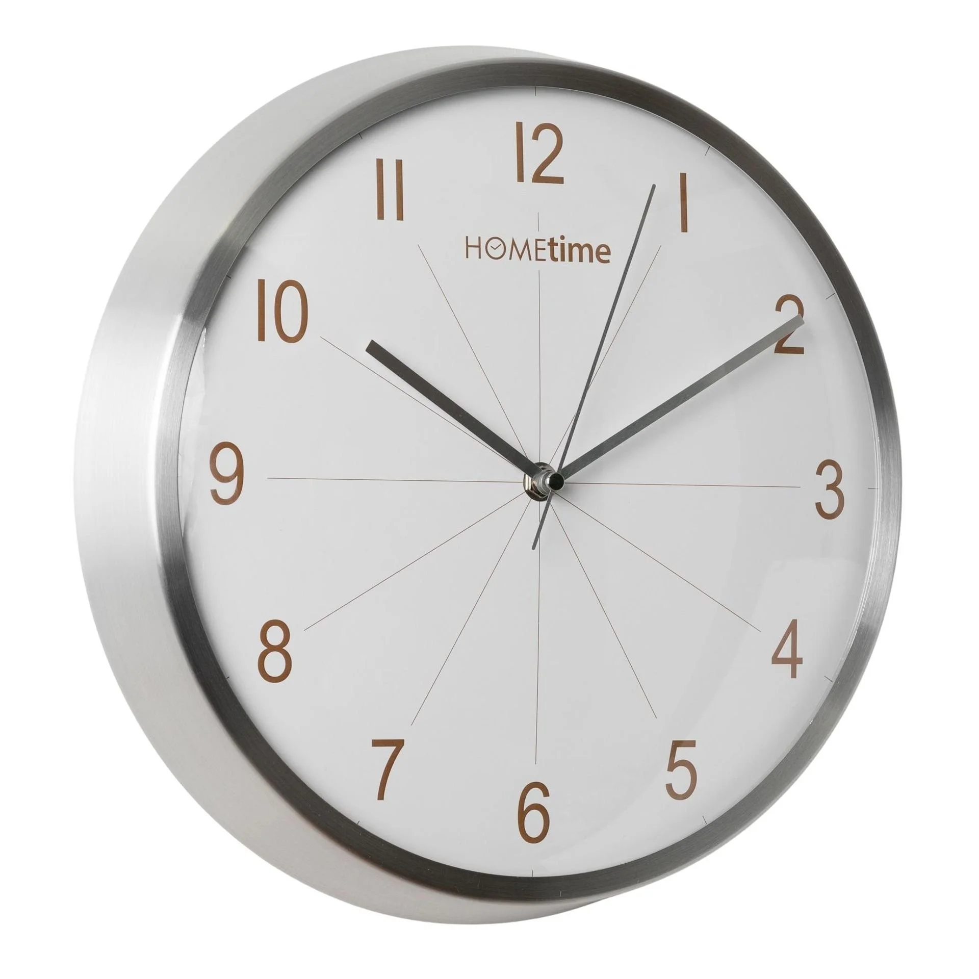 HOMETIME ROUND METAL WALL CLOCK 13" SILVER — Hallmark Goldsmiths
