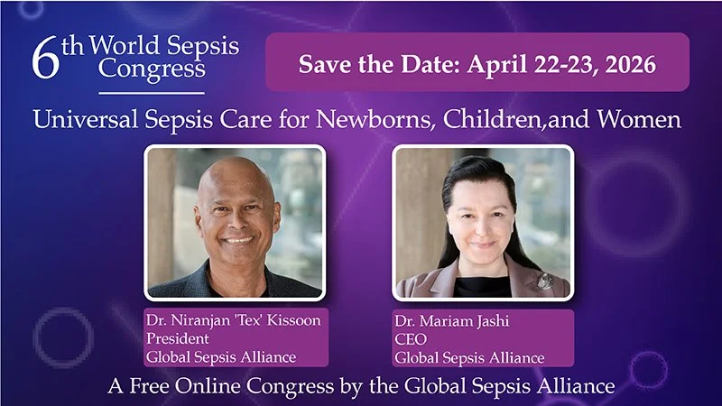 Free Registration Now Open – 6th World Sepsis Congress: Universal Sepsis Care for Newborns, Children, and Women – April 22-23, 2026