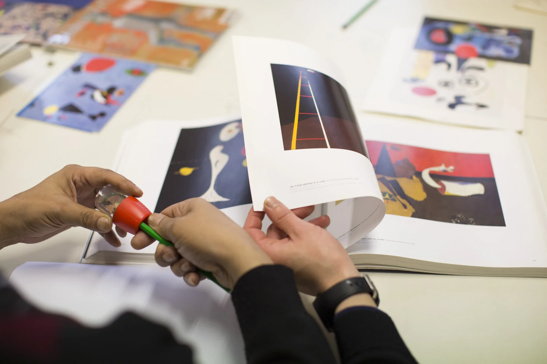 Phase de documentation et d’échanges autour des artistes Matisse, Mirò et Keith Haring